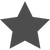 Dark gray five-pointed star with straight edges.